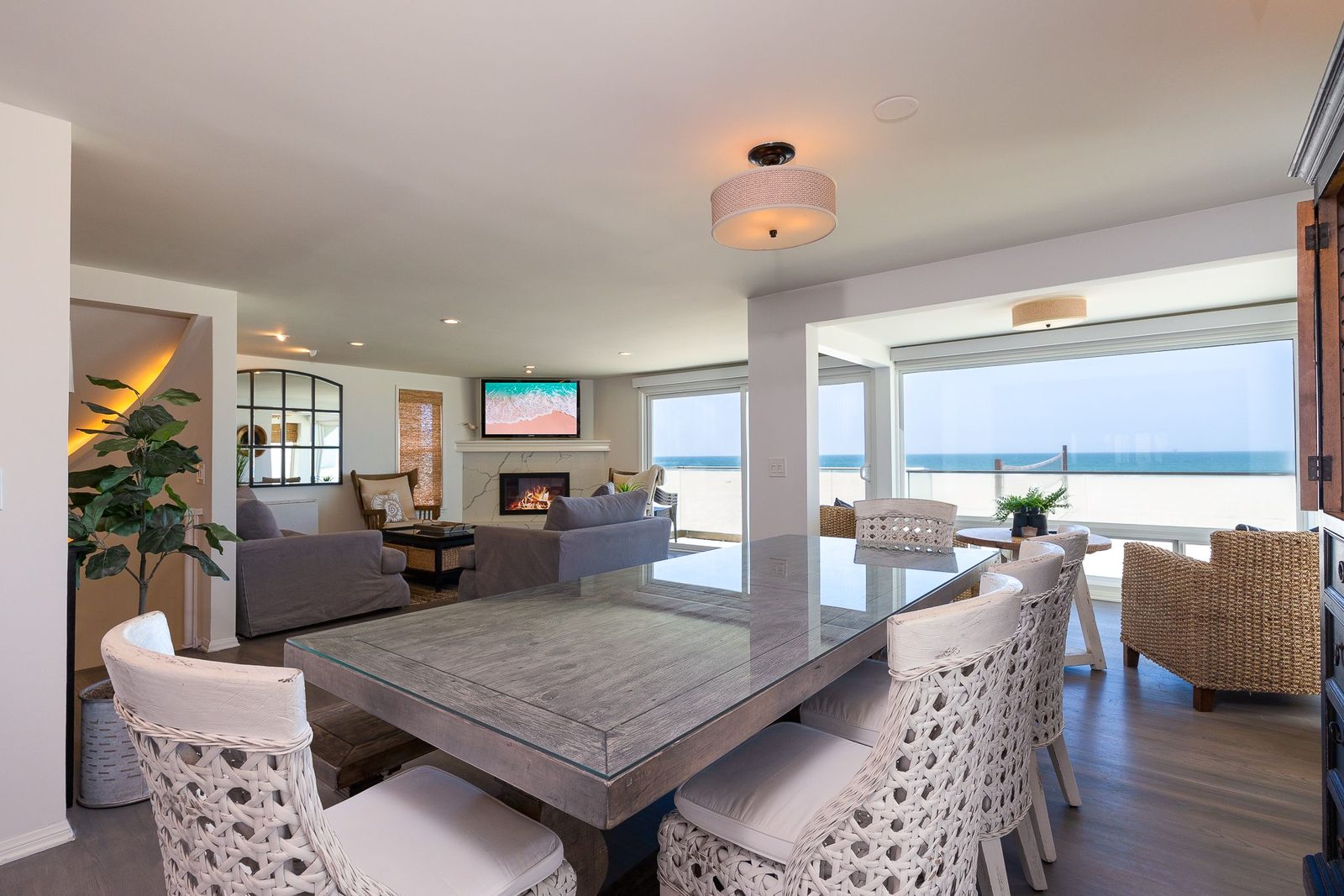 Second-floor kitchen and living space